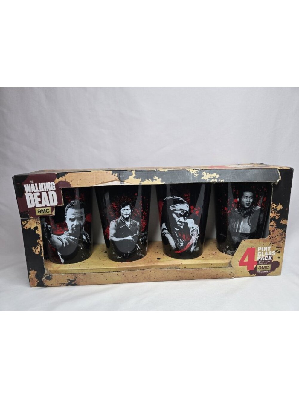 The Walking Dead Set 4 Pack Pint SET Glasses 2013 Glass Set